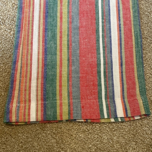 For Cynthia Linen Blend Striped Elastic Waist Pants Sz Medium - Picture 3 of 10